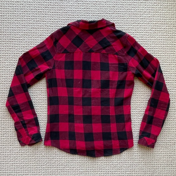 Amy & Ivy Red Plaid Shirt Size S - Picture 8 of 9